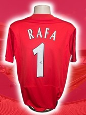 Hand Signed RAFAEL BENITEZ Liverpool Retro Home Shirt Champions League - Proof