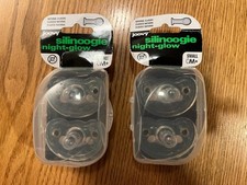 2x Two Pack Joovy Silinoogie Baby Pacifier Night-Glow Natural Classic NEW SEALED