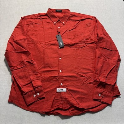 Mcedar Button Down Long Sleeve  Shirt Men Sz 3XL Red New With Tags