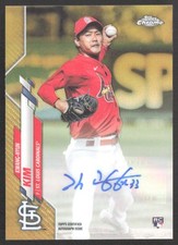 Kwang-Hyun Kim 2020 Topps Chrome Update Autographs Gold #USA-KK SN AU /50