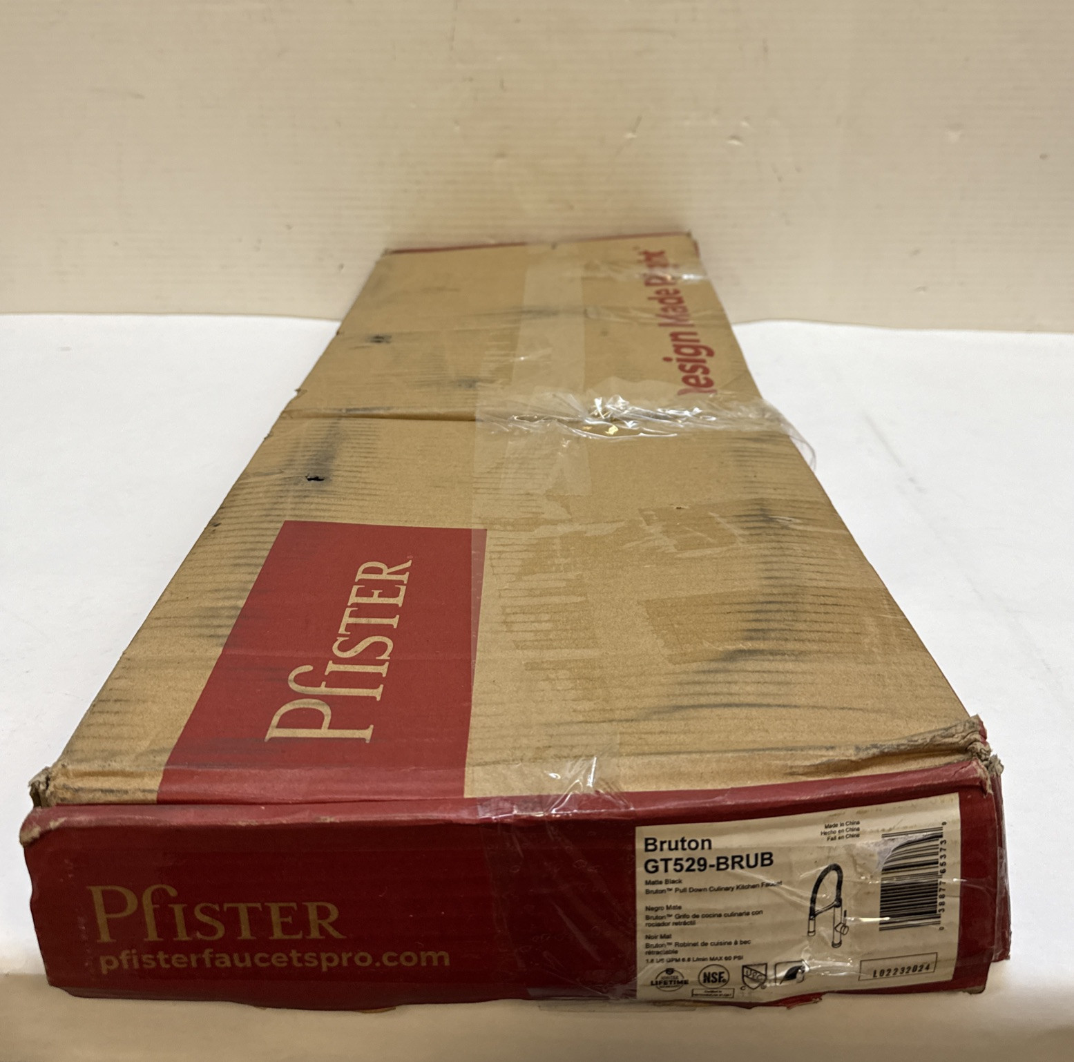 Pfister GT529BRUB Bruton Single Hole Pre-Rinse Kitchen Faucet Matte Black Finish