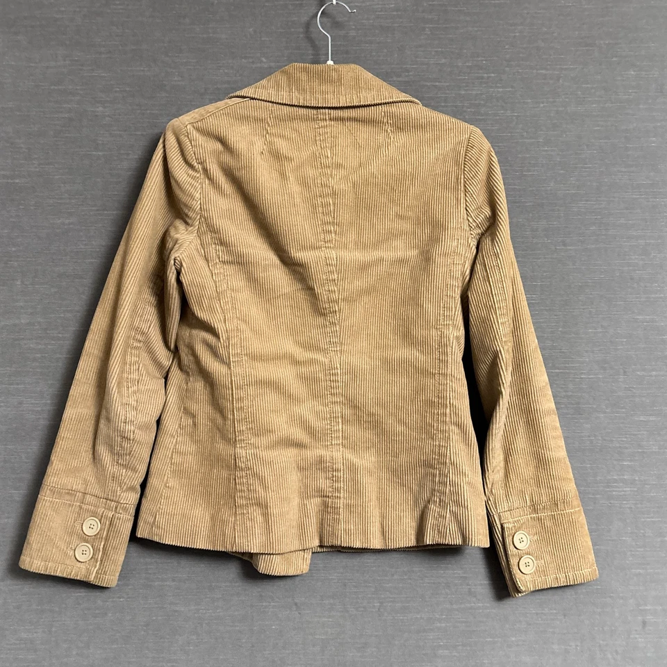 Chaqueta Gap XS Marrón Pana Recortada Chaquetón Trinchera Edredón Líneas Años 90 y2k Foto 2 de 4