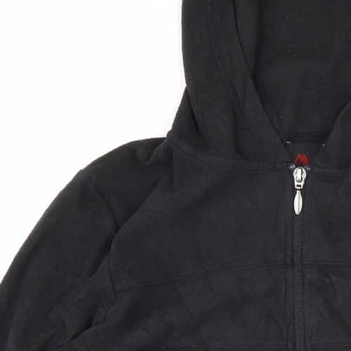 Polartec Women's Black Hooded Fleece Jacket Size 12 - Picture 4 of 12