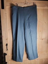 New Alfred Dunner Pants Womens Size 14 Slate Blue Pull On Elastic Waist