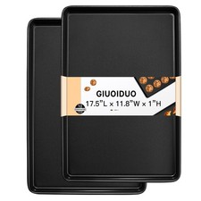 GIUOIDUO 2-Pack Commercial & Home Baking Black (17.5X11.8) 2 pieces,