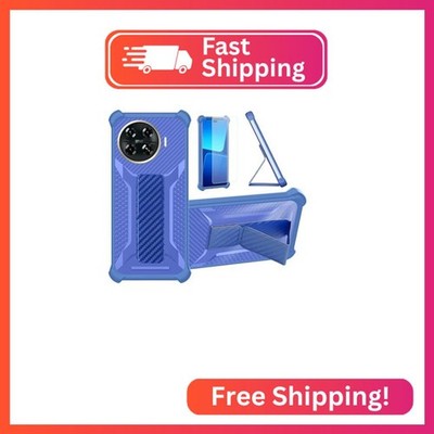 Aroepurt Case for Tecno Spark 20 Pro+Plus Phone Case Stand Cover [with Tempered