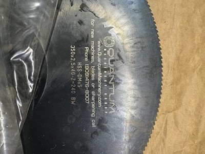 350 x 2, 5x40-Z=240 BW QUANTUM COLD SAW BLADE Circular HSS DMO5 14''