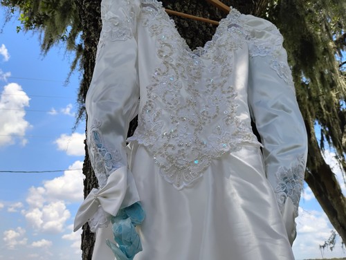 ALFRED ANGELO SAPHIR ELFENBEIN GRÖSSE 10 $ 1550 HOCHZEITSKLEID KLEID - Bild 5 von 24