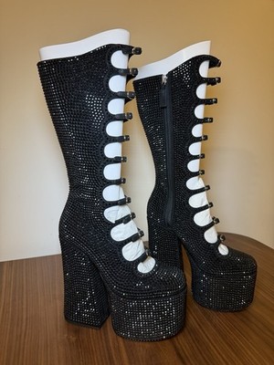 Heaven By Marc Jacobs Kiki Boots Embellished New With Box And Duster US 6