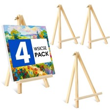 Folding Adjustable Wooden Tabletop Display Easels 11.8" Bulk 4Pack Box