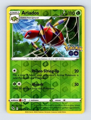 Ariados - Pokémon Go 007/078 - Reverse Holo - NM - Pokémon