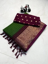 Women's Dola silk saree with Running Blouse