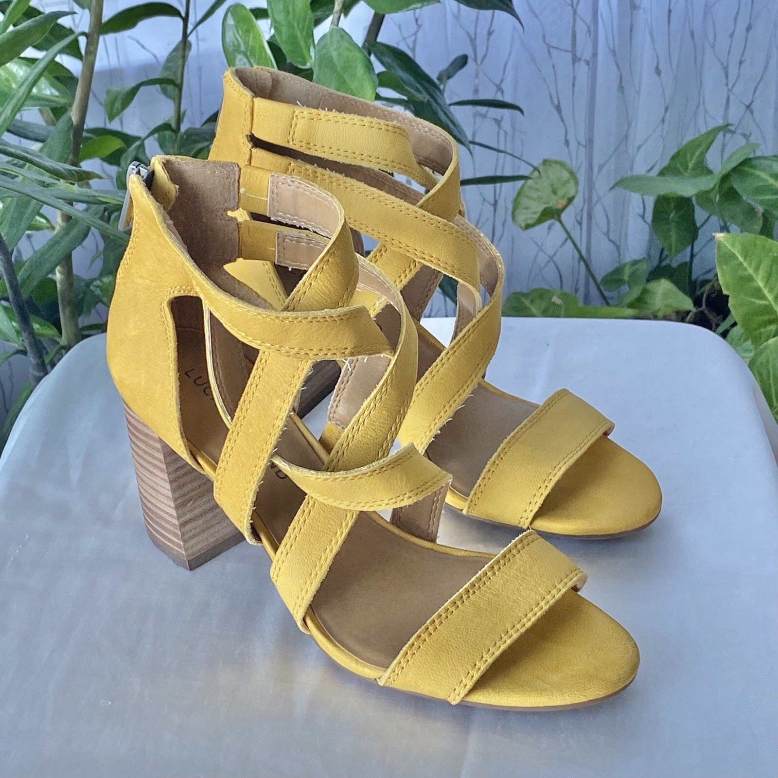 Buy ELLE Yellow Women Slip On Sandals online