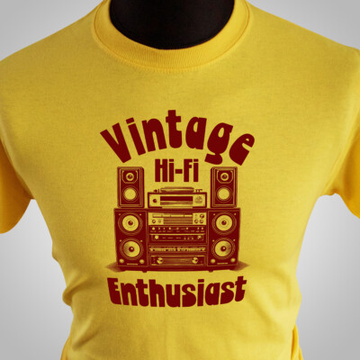 Vintage HiFi Enthusiast T-Shirt Retro separate Lautsprecher Verstärker Plattenspieler y