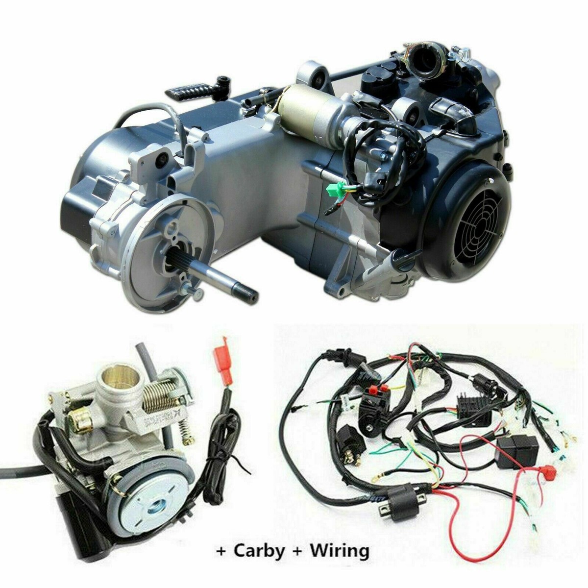 GY6 150cc Scooter ATV Go Kart Engine Motor 150 CVT Short Case