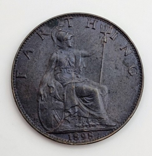 Great Britain 1896 Farthing - Brown Uncirculated - Picture 2 of 3