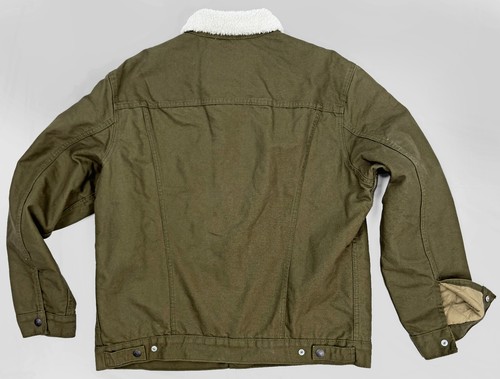 Levi's Type III 100% Cotton Canvas Sherpa Fleece Lined Trucker Jacket Men's 2XL - Picture 3 of 3