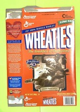 1997 Wheaties Cereal Box Jackie Robinson Brooklyn Dodgers HOF 50th Anniversary
