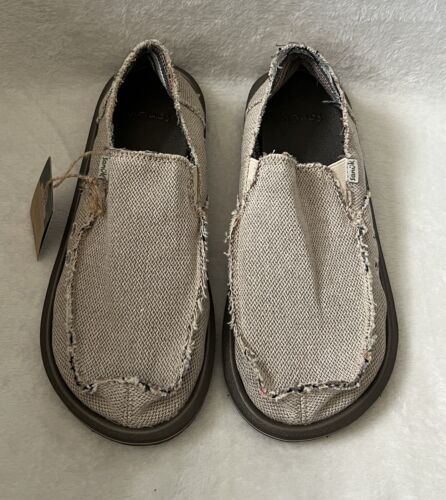 Sanuk Schuhe Herren Gr. 9 braun Bürgersteig Surfer Halbschuhe Hanf Slipper - Bild 3 von 10