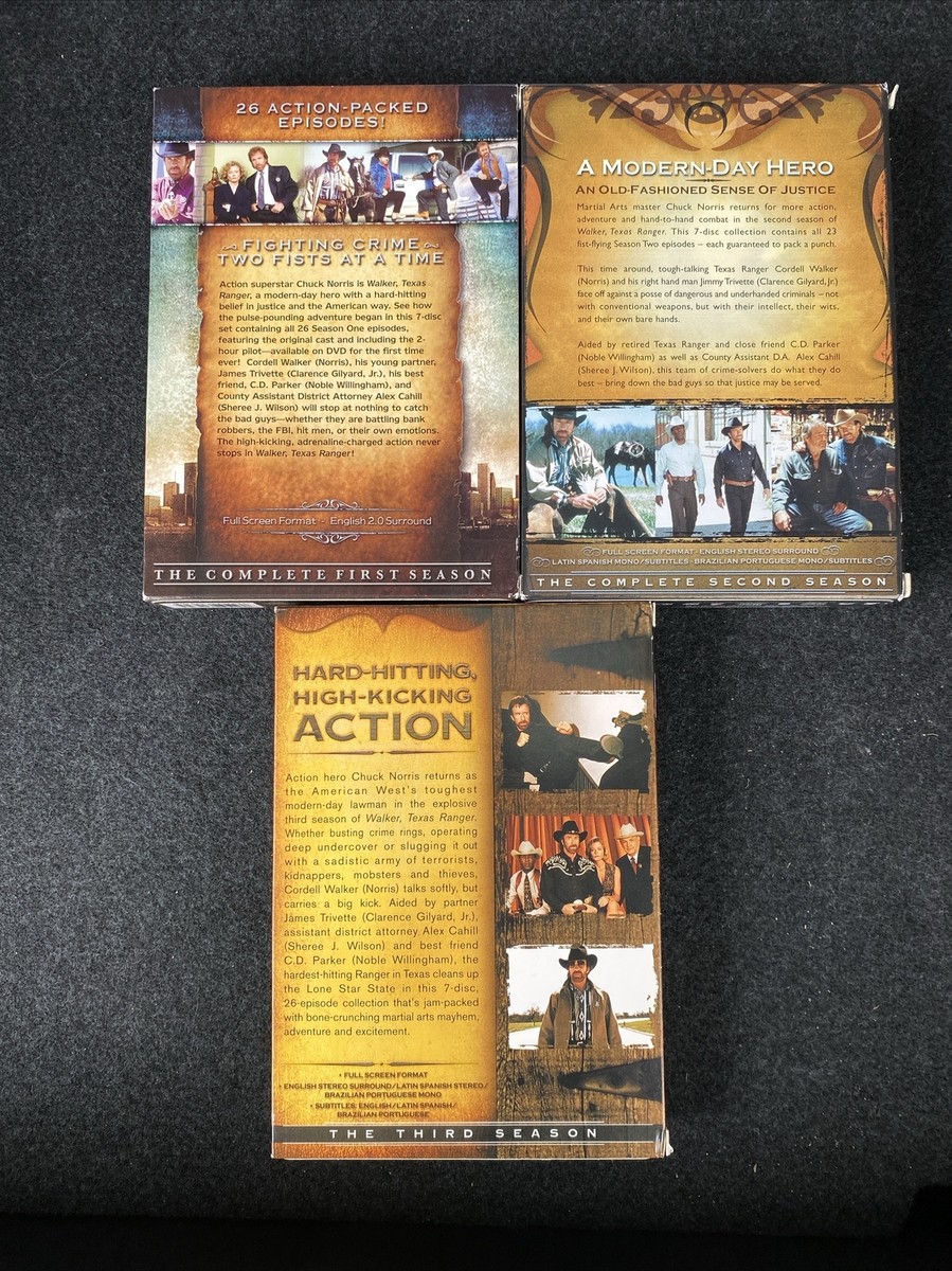 Walker Texas Ranger Seasons 1-2 And 3 DVD 21 Disc Set B59 | eBay