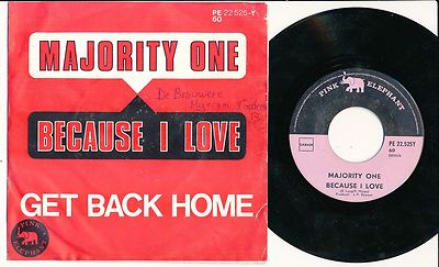 MAJORITY ONE 45 TOURS 7'' BELGIUM PSYCH GET BACK HOME