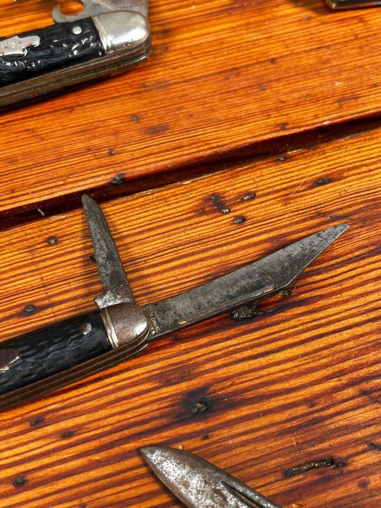 Lot of 7 Vintage Manual Folding POCKET KNIVES eBay