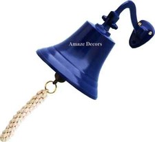 6" Nautical Hanging Door Decor Maritime Brass Ship Bell Wall Mounted Bracket