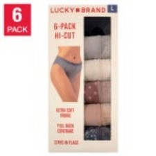 Lucky Brand Ladies Hi Cut, 6-pack