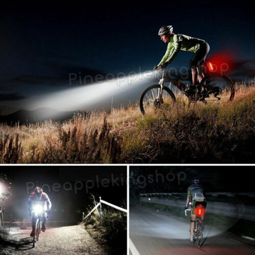 Waterproof Rechargeable LED Bike Bicycle Light USB Cycle Front Back Headlight OZ - Picture 4 of 12
