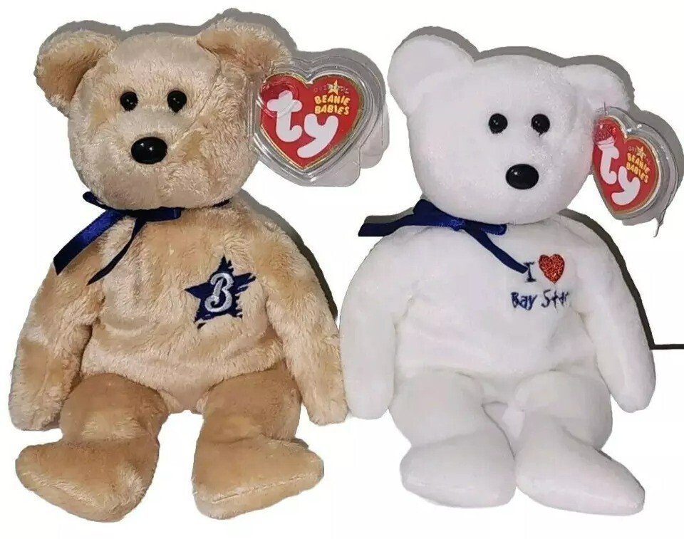 Ty Beanie Babiesコレクション、24セット TY Jingle Beanie Babies - Set of 4 DECADE Bears | Complete Boxed