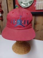 Vintage Nike Air Jordan 23 Jumpman Red w/ Blue Lettering Snapback Hat Cap