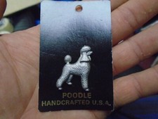Poodle Puppy Cut Dog Fine PEWTER PIN USA Made
