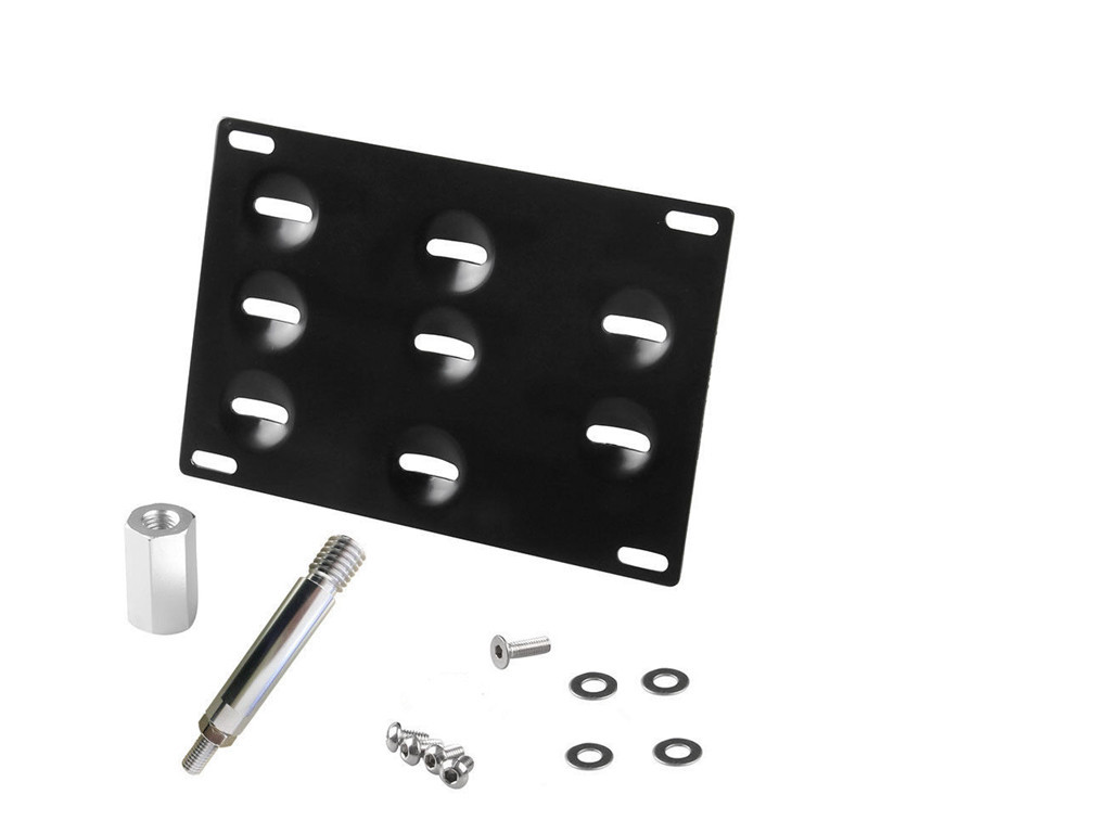 Bumper Tow Hook License Plate Mount Bracket For Mercedes C E CLA S M