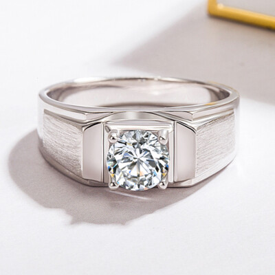 Genuine Sterling Silver 925 Round Ring Size 6-12 Brilliant CZ for