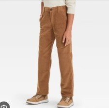    CAT  JACK Boys Straight Chino Corduroy Pants  SIZE 6 Brown  NEW NWT