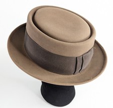 Vtg Miller Bros Adam Fedora Hat Bronze Size 7 WALDORF Box Gangster Style