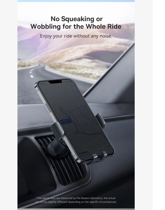 Baseus Car Air Vent Phone Holder for 4.7-6.7" Smartphones, Black - Image 3 of 4