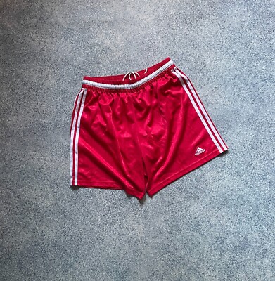 Vintage Adidas Originals 90s Football Shorts Soccer Red Mens XL