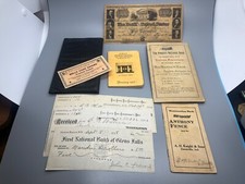 National Bank Ephemeral Lot Notebooks Checks Various Other Items Cool!