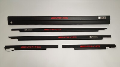 LED Door Sills Matte Black Door Scuff Plates fits G-Class W463