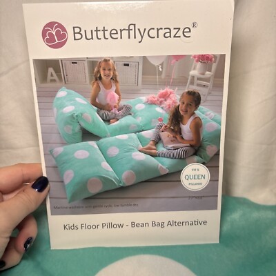 Butterfly Craze Bodenkissen Bett Liege Bezug Queen Fit 5 Kissen Neu