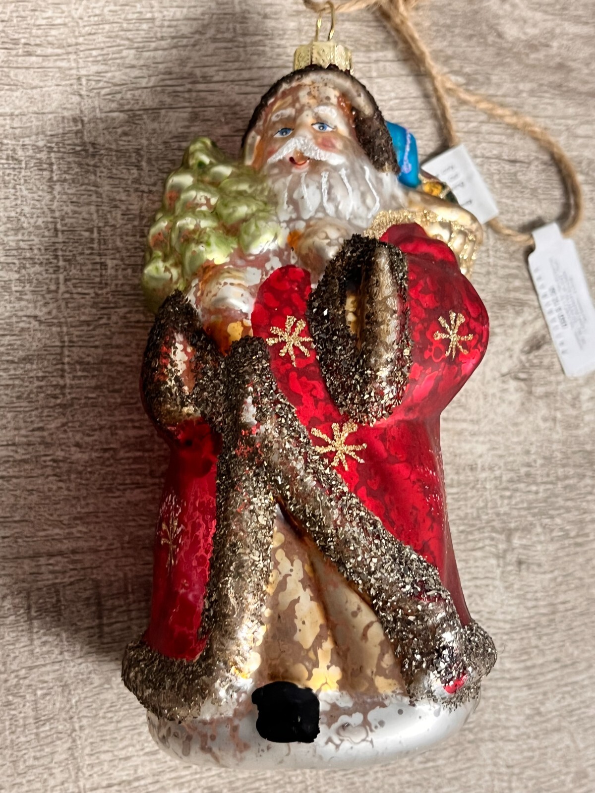 New Pottery Barn Santa Ornament eBay