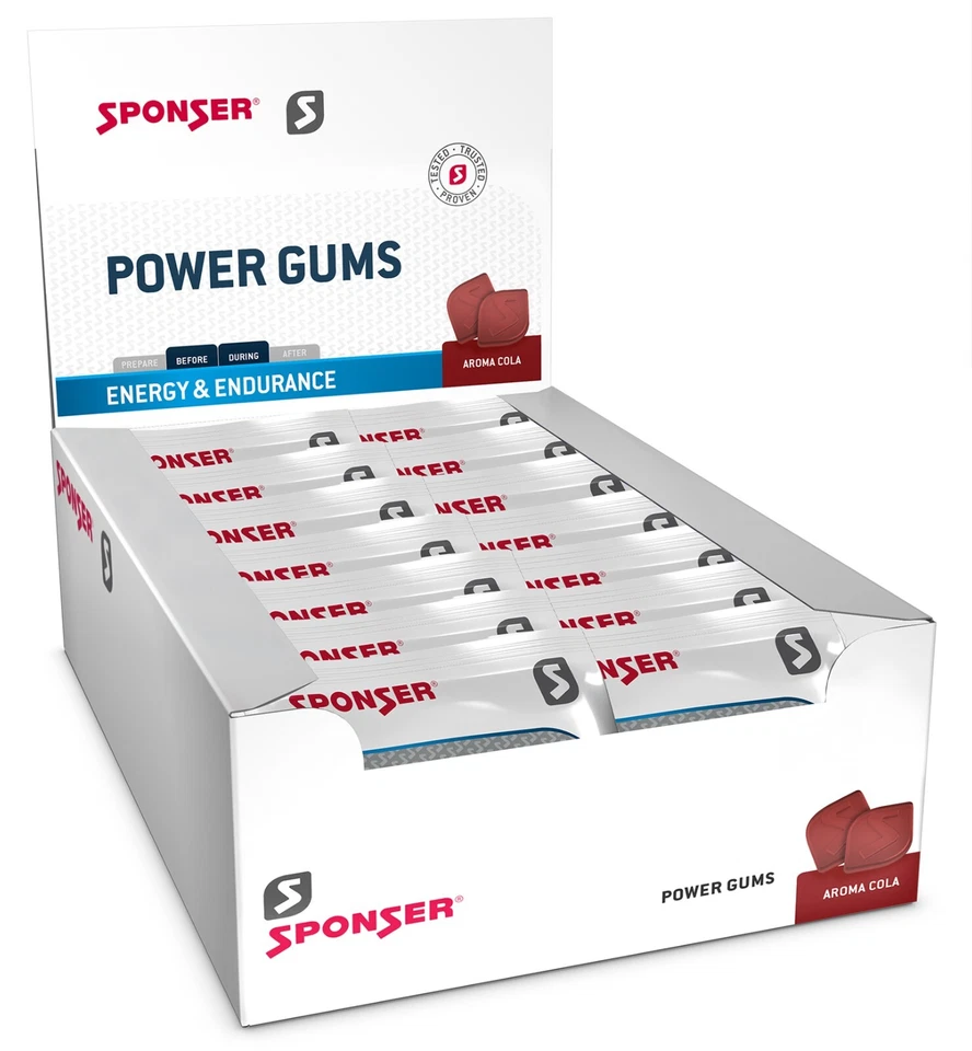 Sponser Power Gums Box 20 Beutel 75g *3 Sorten*