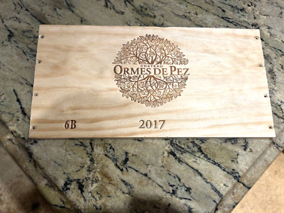 CHATEAU ORMES DE PEZ  2017 BORDEAUX  REGION FRANCE WINE CRATE BOX SIDE 1 PANEL