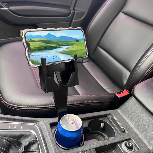 Car Cup Holder Mount W/ Phone Holder Car Table Organized Drink For Car-Truck - Photo 9 sur 10