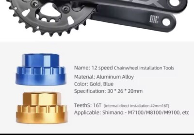 12-Speed Shimano Chainring M8100 Lock Ring Removal Direct Mount