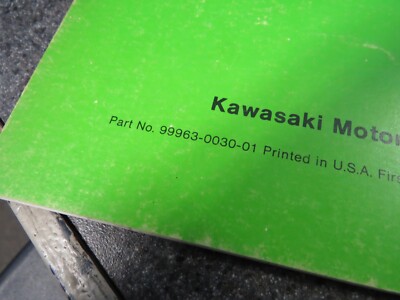 Kawasaki Factory Owners & Service Manual KX250A6 KX420A1 Uni-Trak