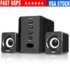 Computer Usb Speakers System Stereo Bass Subwoofer Led for Desktop Laptop Pc