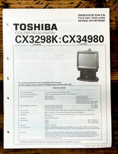 Toshiba CX3298K CX34980 TV / Television Service Manual Original 