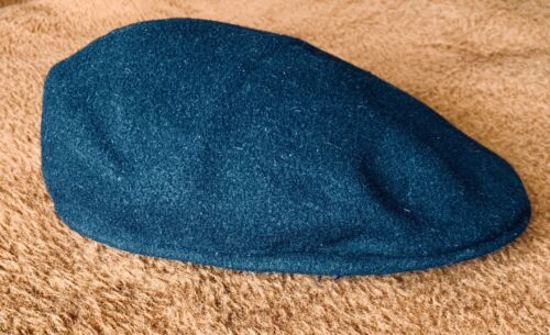 Kangol Classic Men's Black Tweed Hat 100% Pure Wool Logo Size L